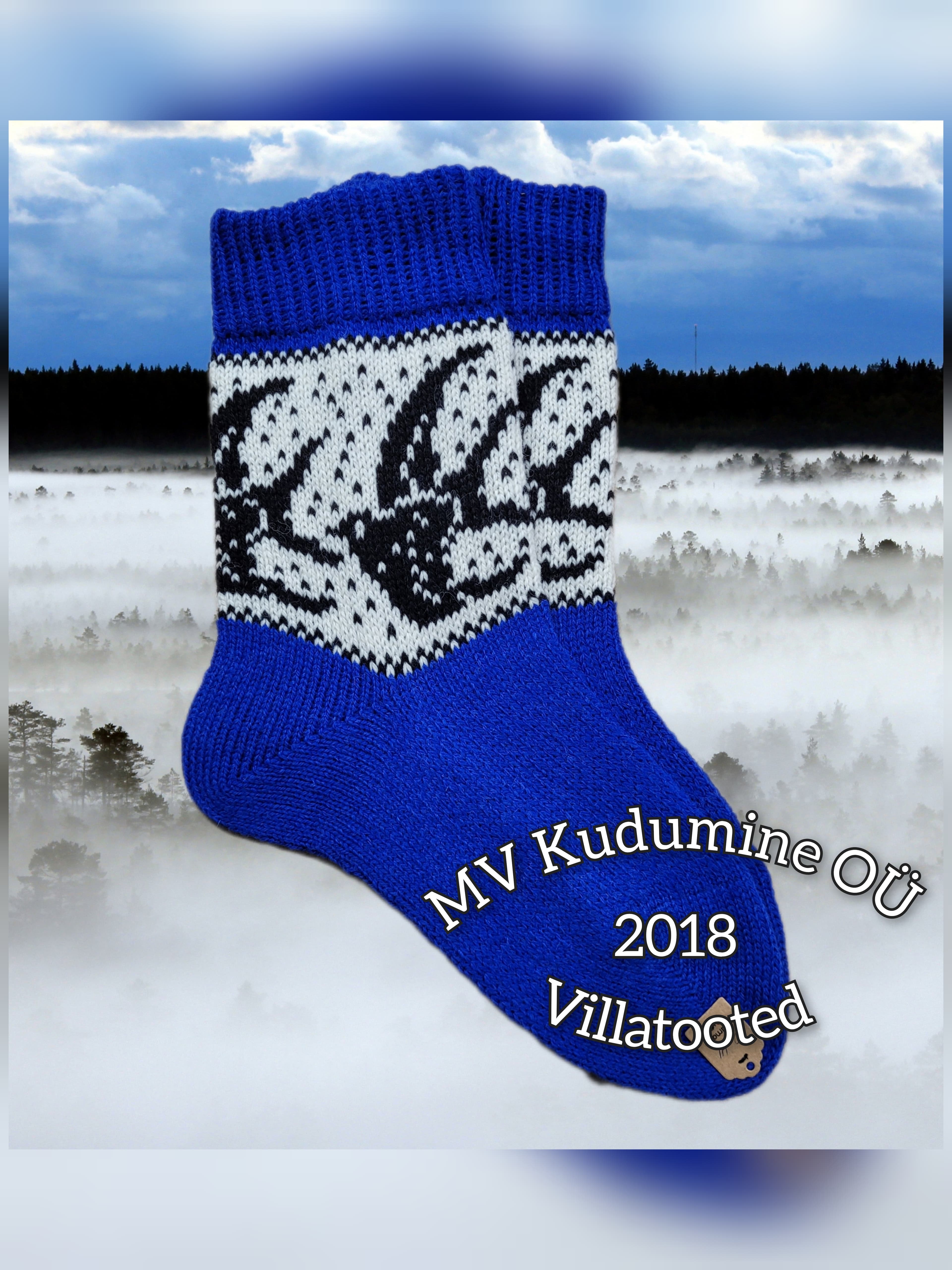 вязаные шерстяные носки 1