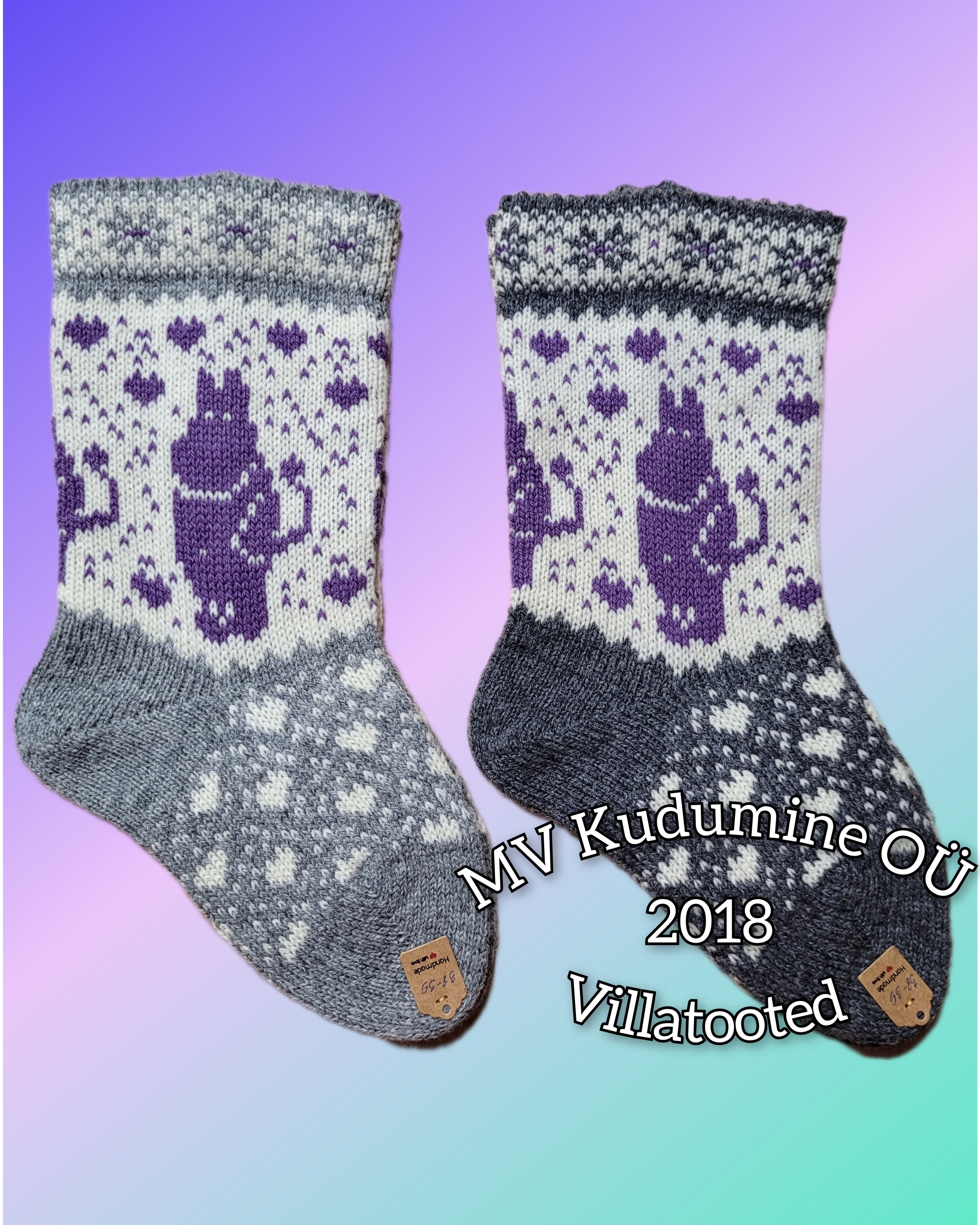 Вязаные шерстяные носки 1