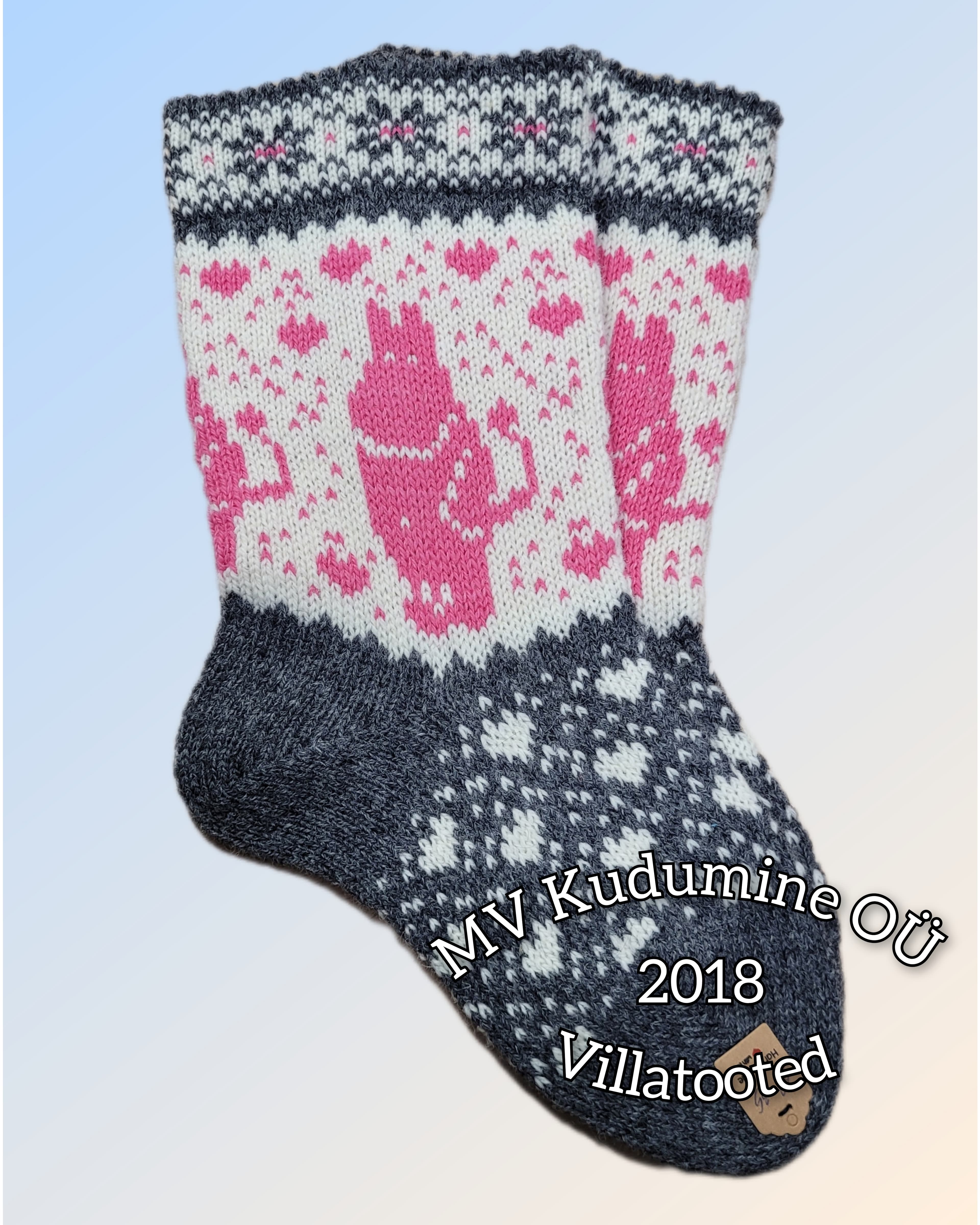 Вязаные шерстяные носки 1