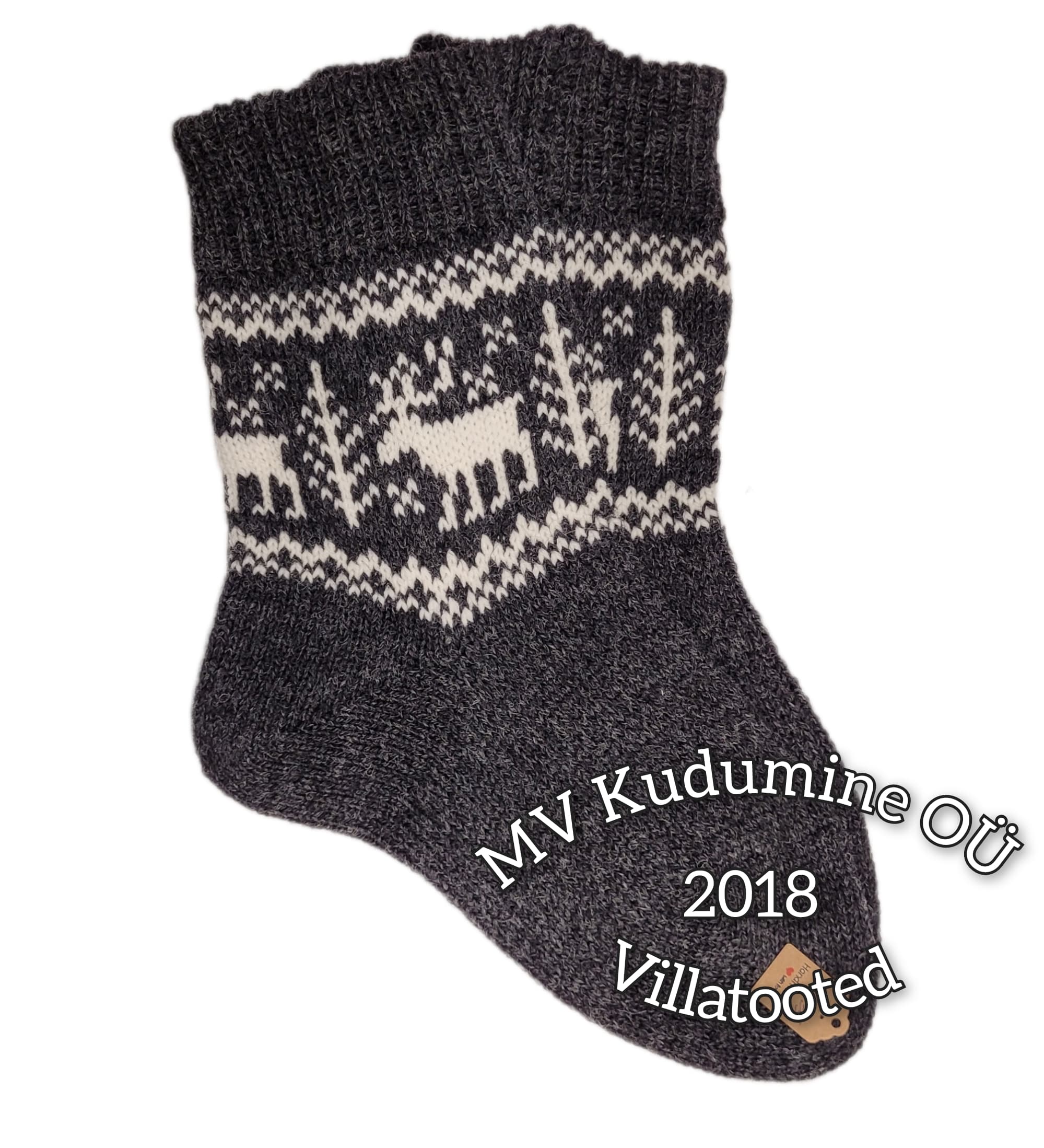 Вязаные шерстяные носки 1