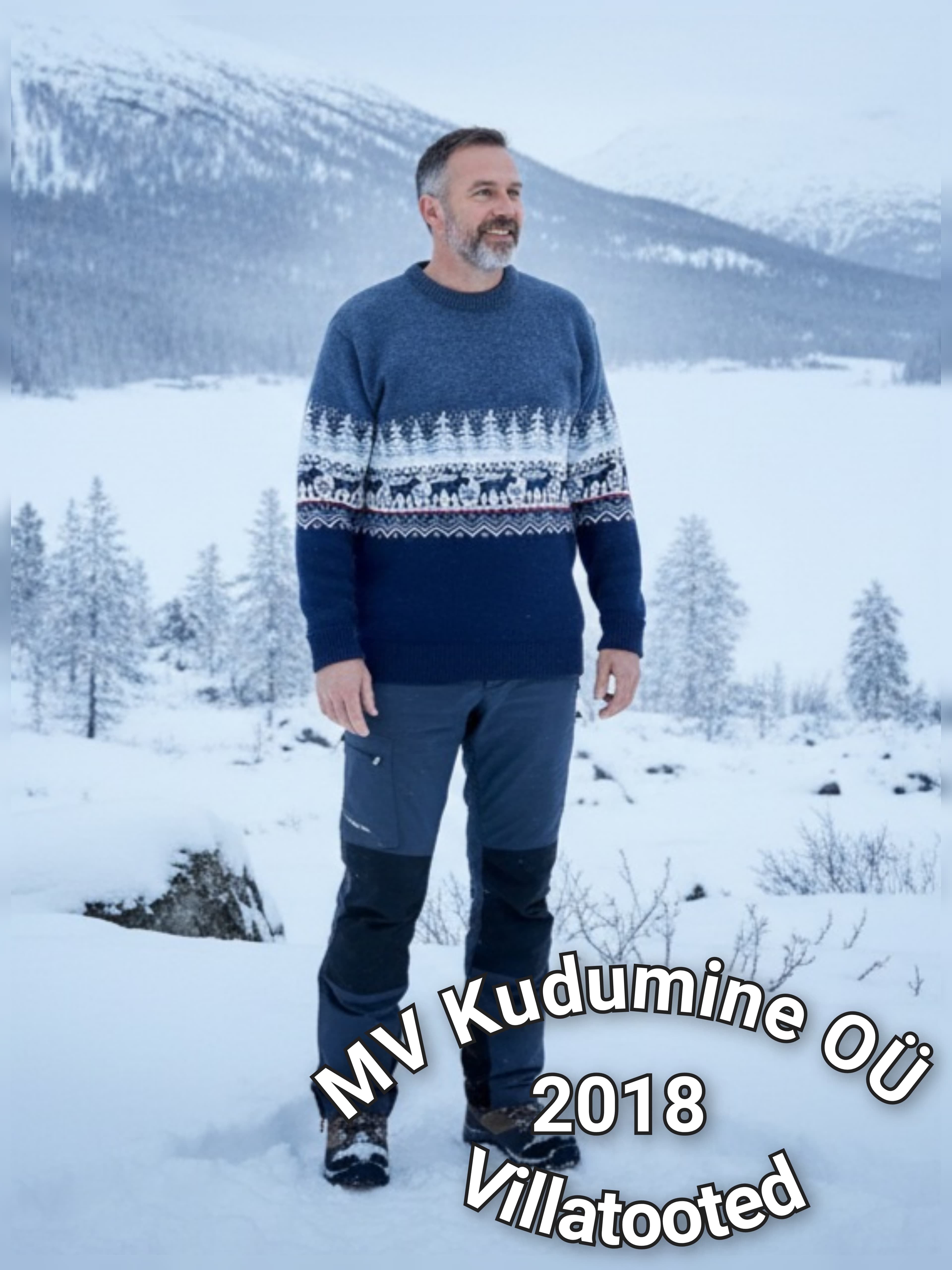 Вязаный мужской джемпер 1