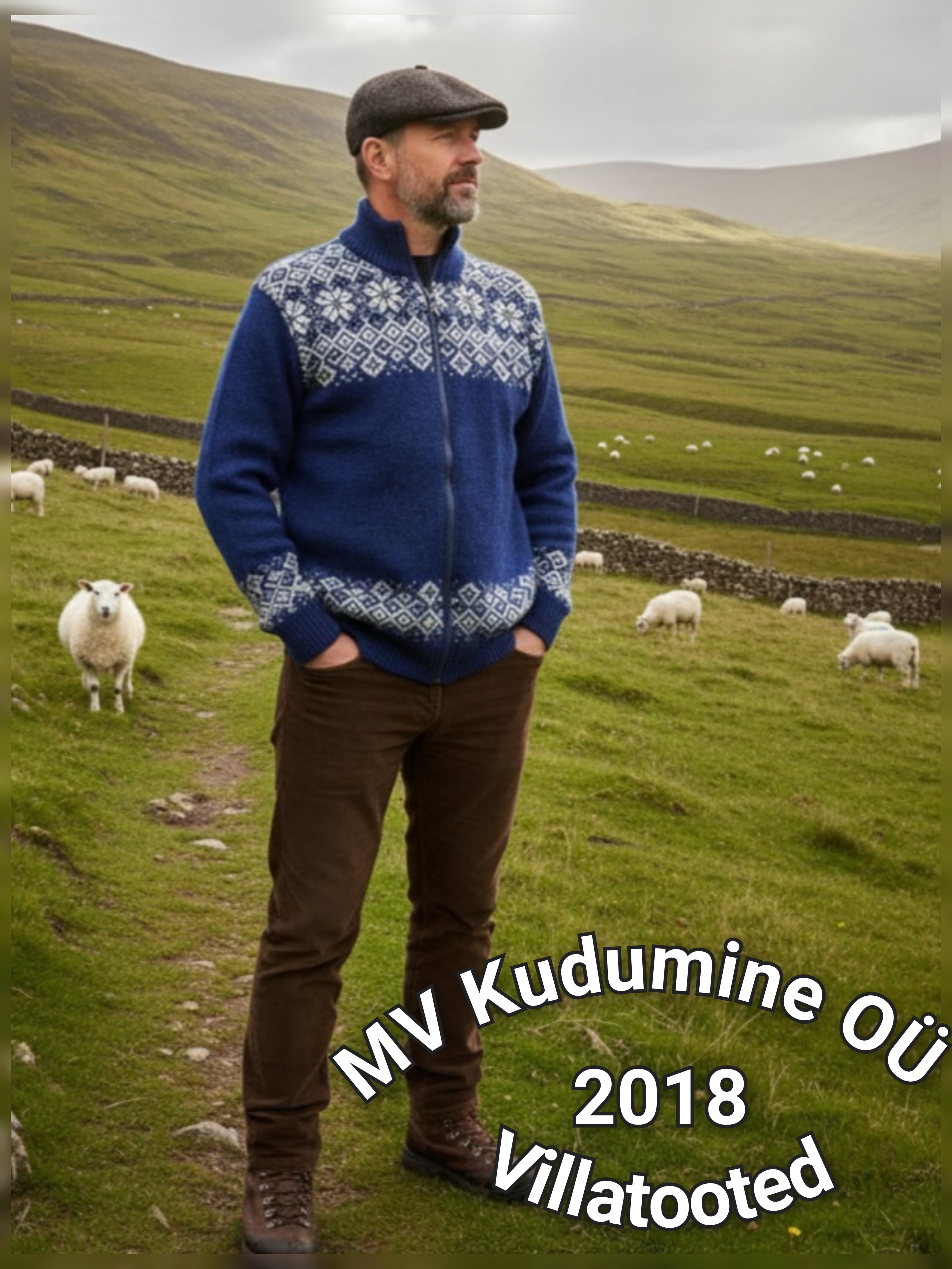 Kootud meeste kampsun 1