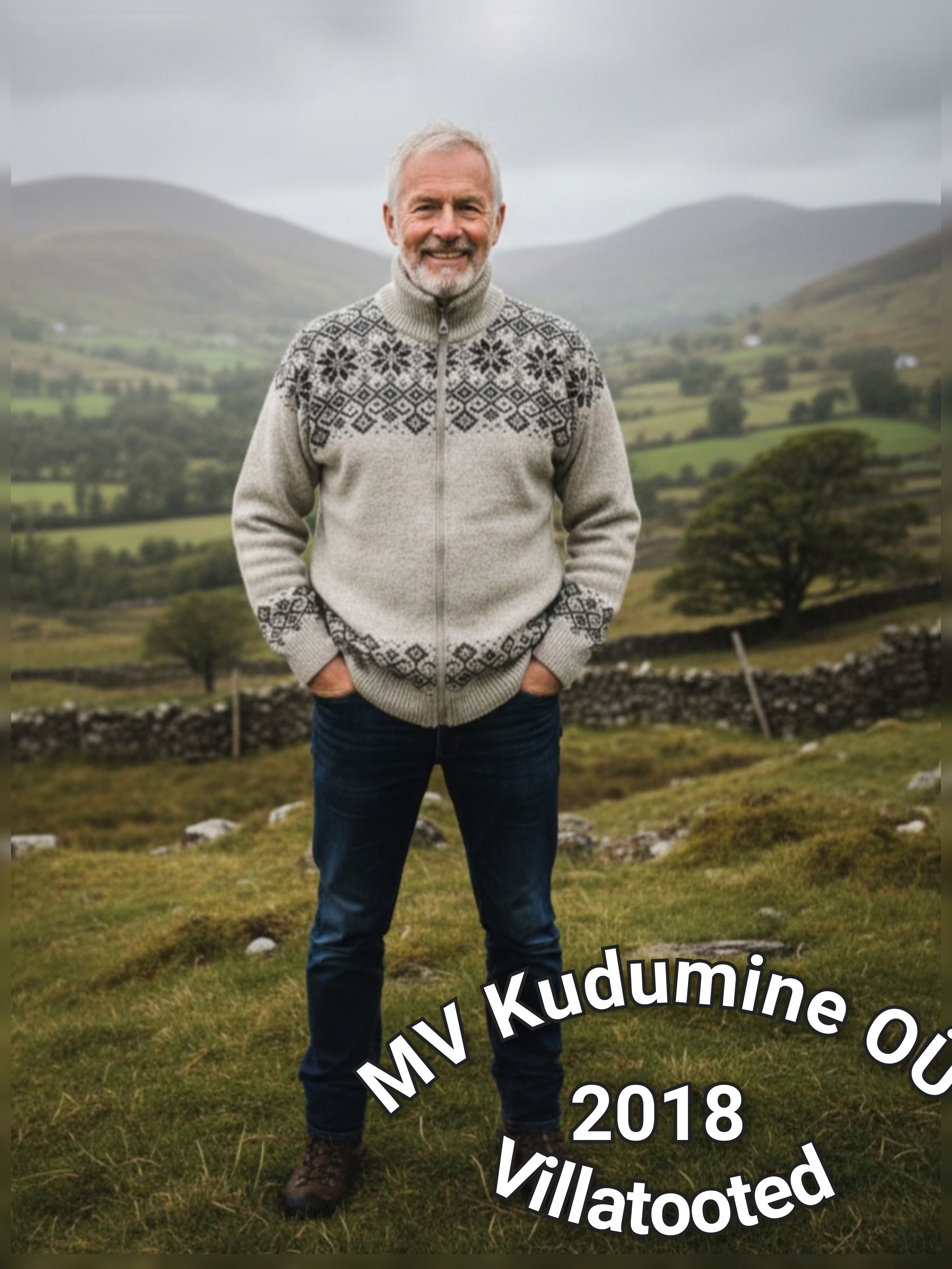 Вязаные мужской джемпер 1