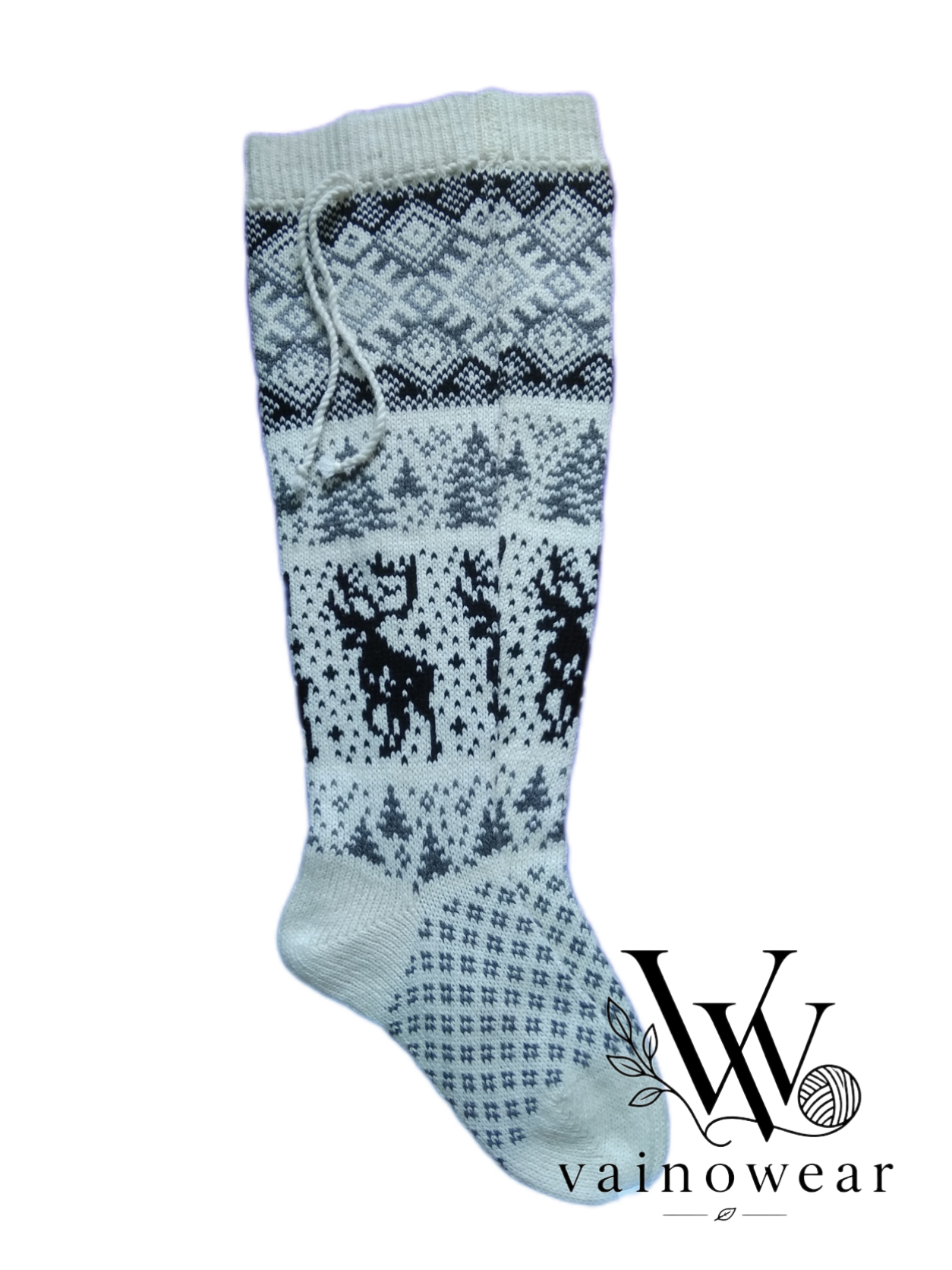 Knitted wool knee socks thumbnail 2