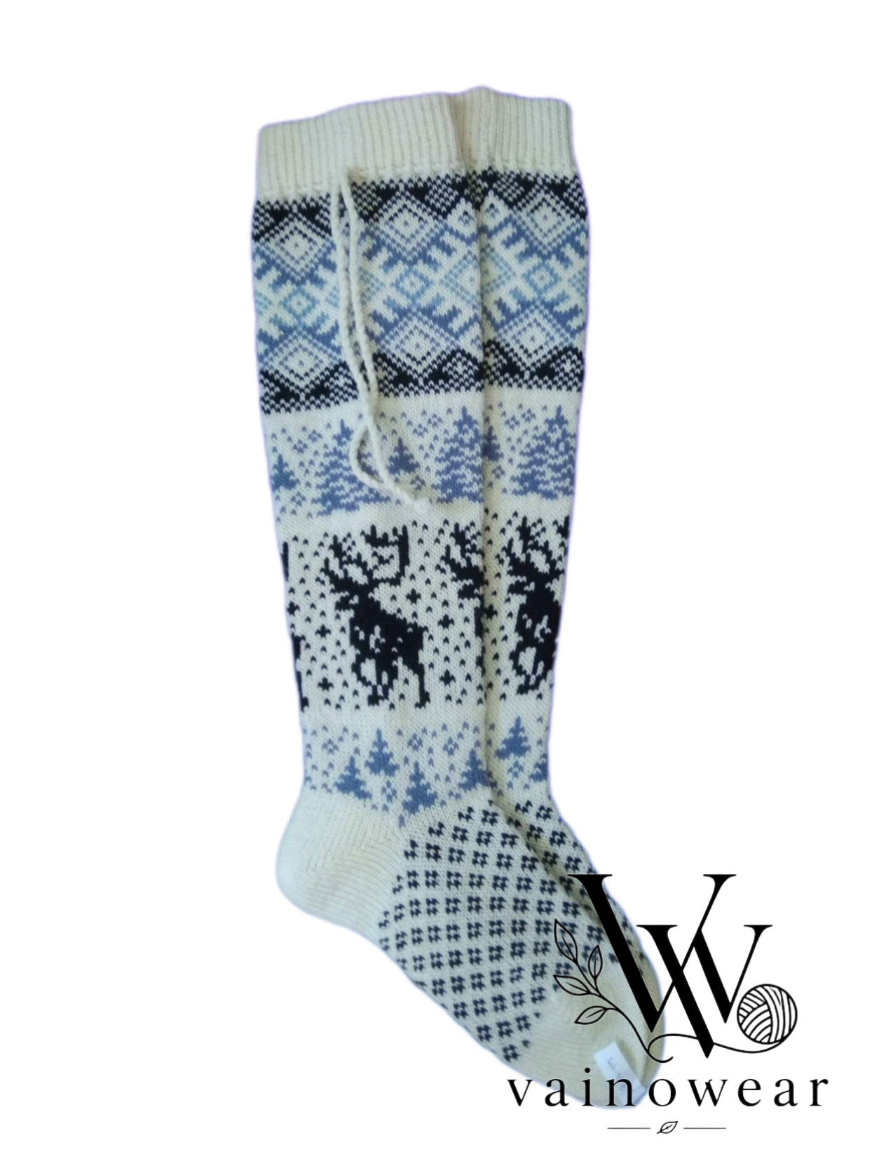 Knitted wool knee socks thumbnail 3